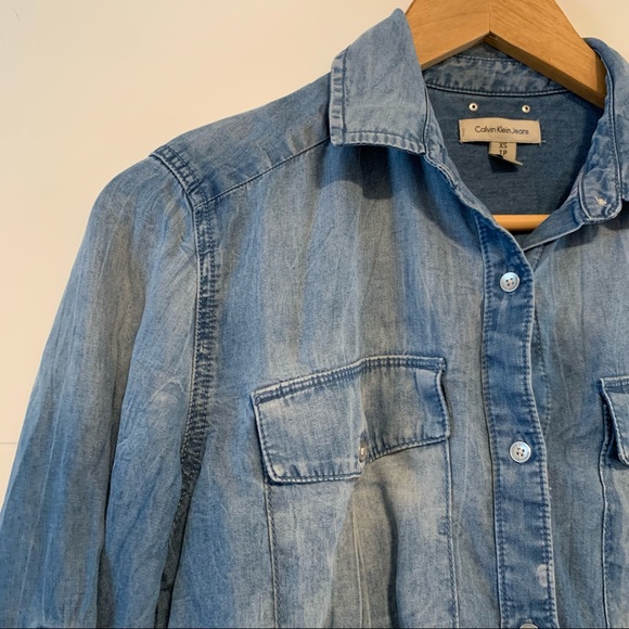 Calvin Klein | Denim Button Up Shirt - Picture 2 of 15